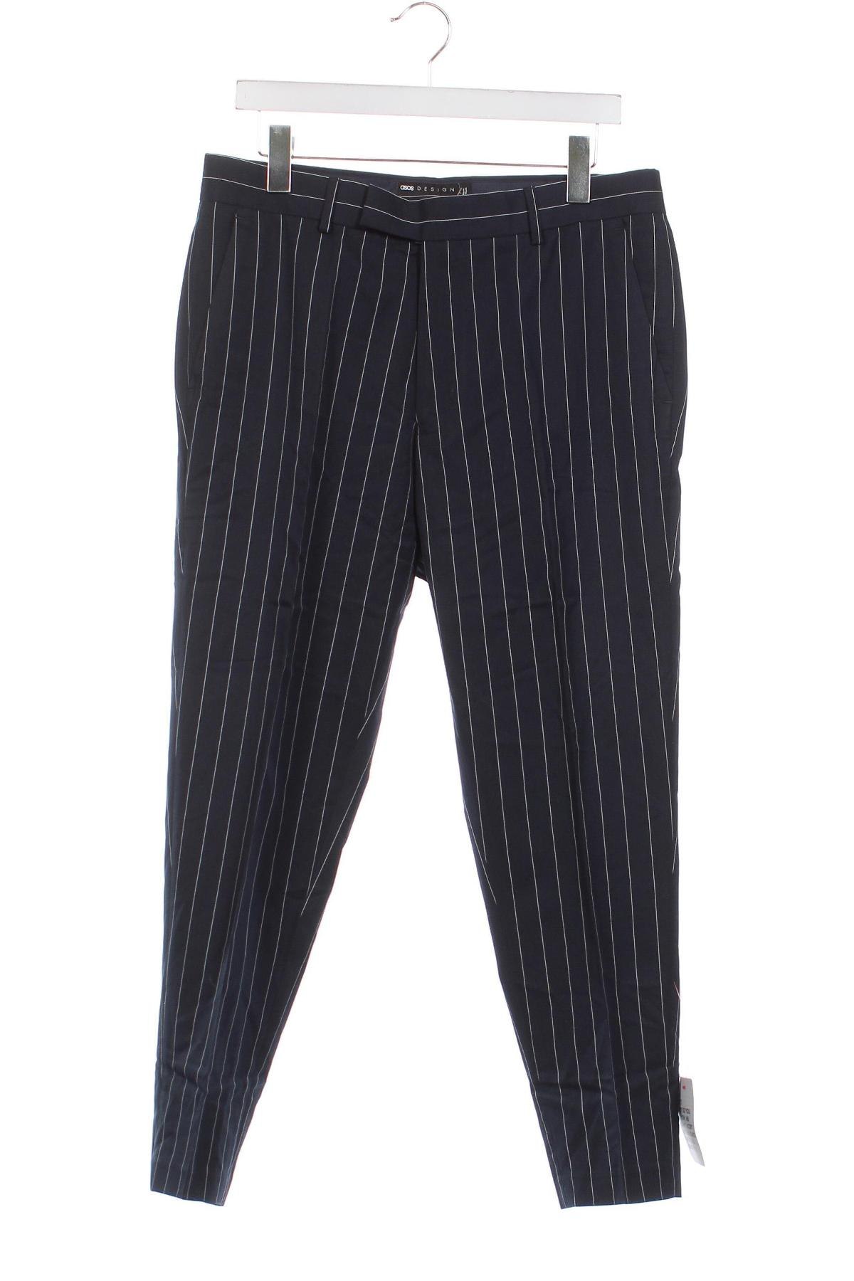 Pantaloni de bărbați ASOS, Mărime M, Culoare Albastru, Preț 93,98 Lei