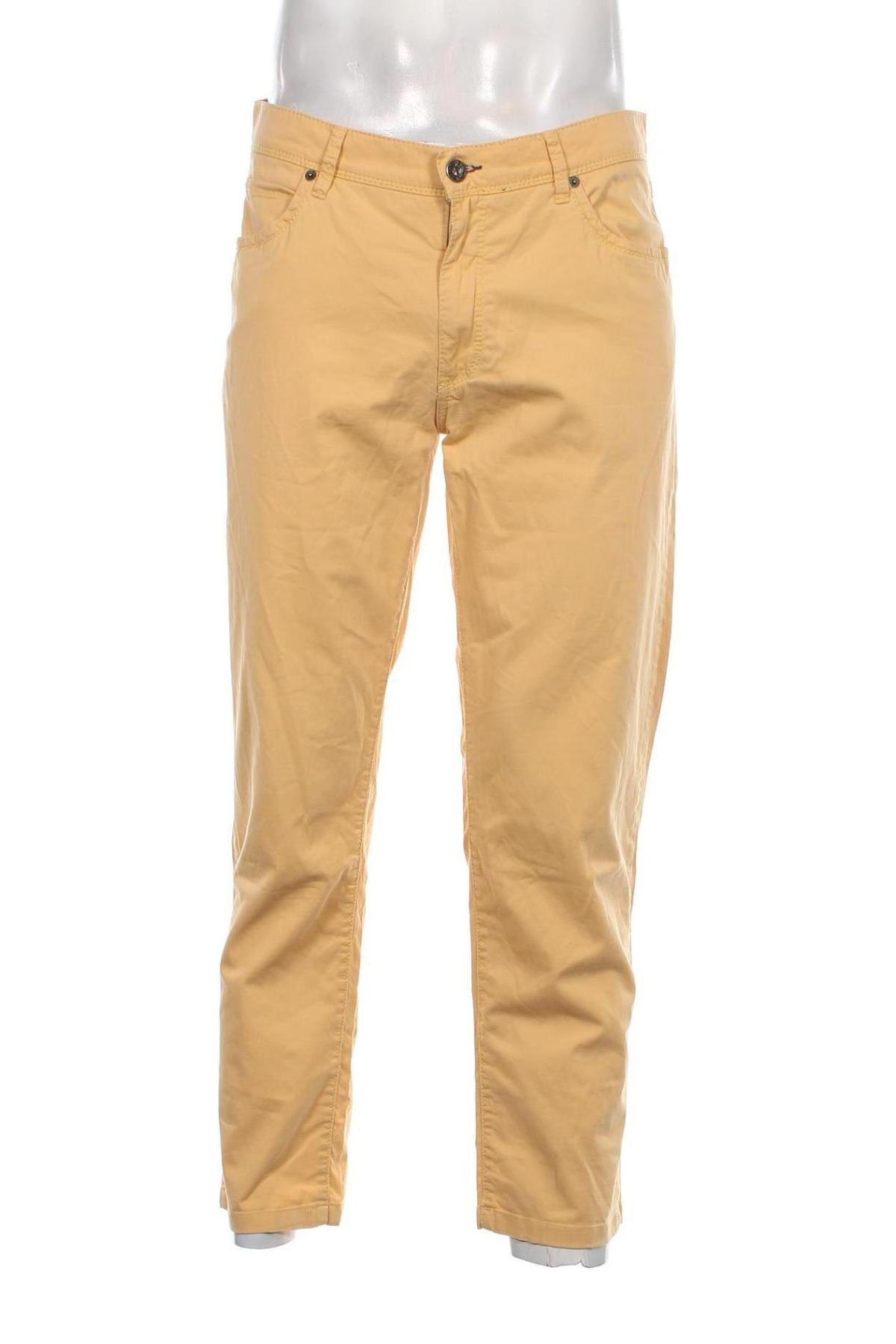 Мъжки панталон Brax, Размер L, Цвят Жълт, Цена 23,73 лв.