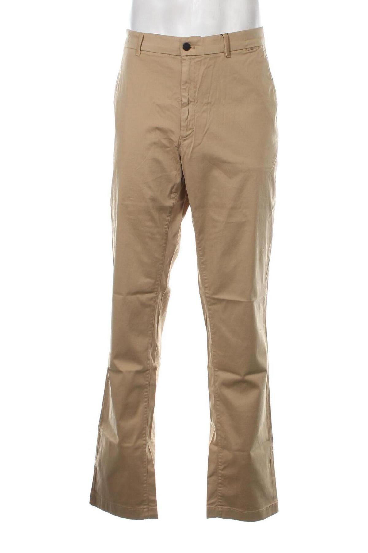 Męskie spodnie Calvin Klein, Rozmiar XL, Kolor Beżowy, Cena 159,93 zł