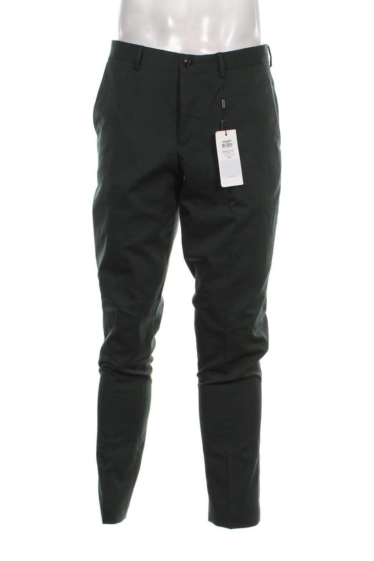 Ανδρικό παντελόνι Jack & Jones PREMIUM, Μέγεθος L, Χρώμα Πράσινο, Τιμή 42,27 €