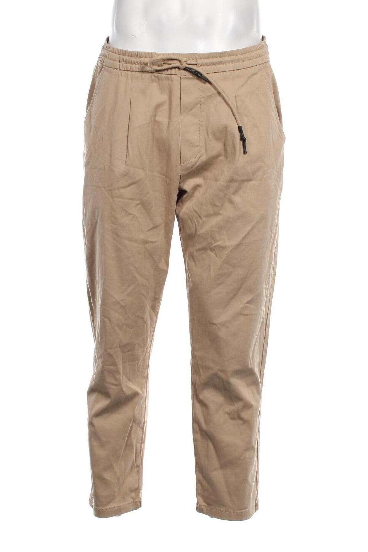Мъжки панталон Pier One, Размер M, Цвят Бежов, Цена 21,16 лв.