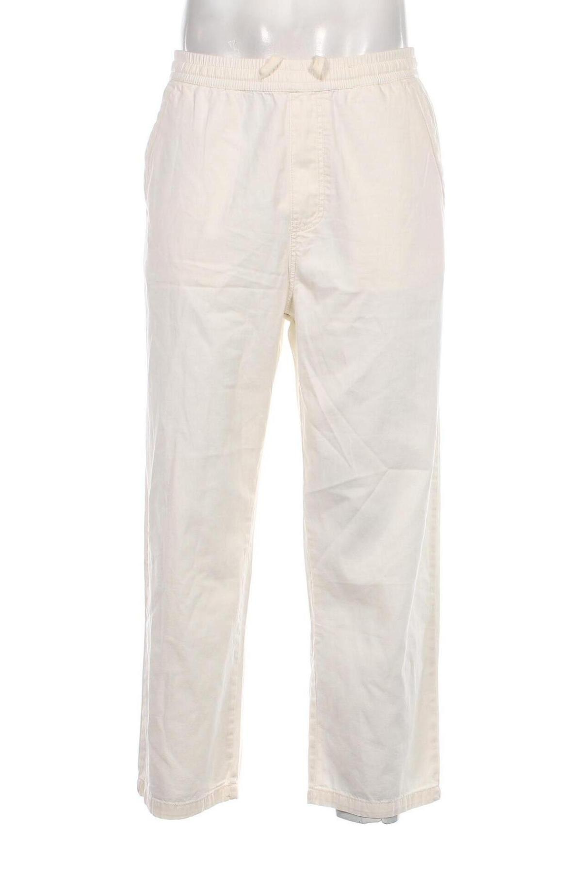 Мъжки панталон Pull&Bear, Размер M, Цвят Екрю, Цена 13,05 лв.