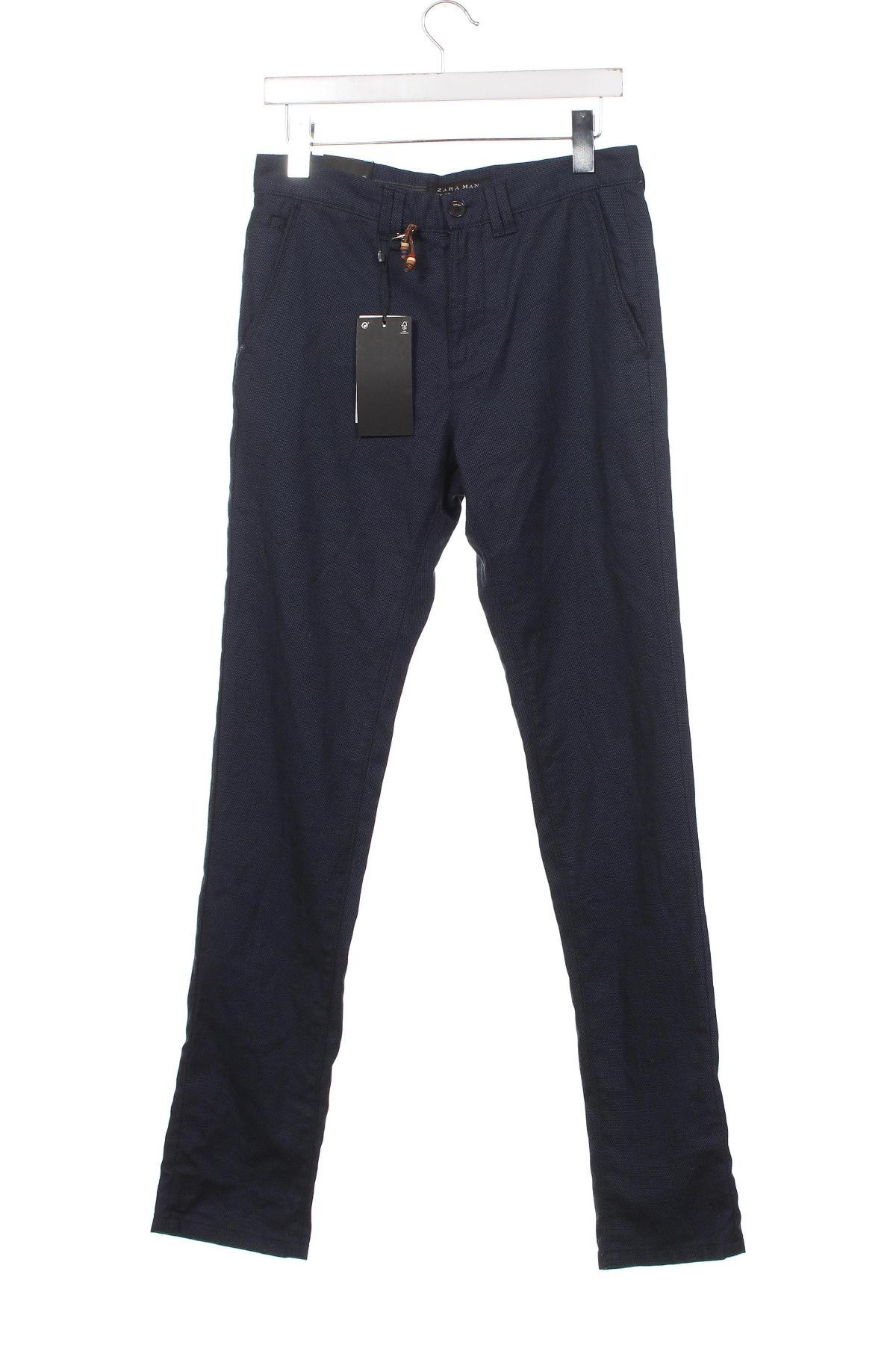 Pánské kalhoty  Zara Man, Velikost S, Barva Modrá, Cena  171,00 Kč