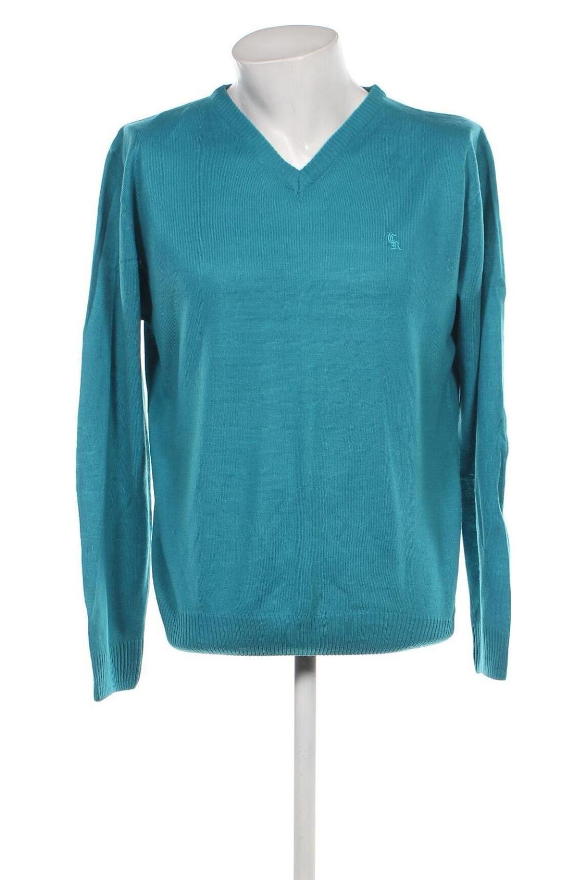 Ανδρικό πουλόβερ, Μέγεθος M, Χρώμα Μπλέ, Τιμή 4,60 €