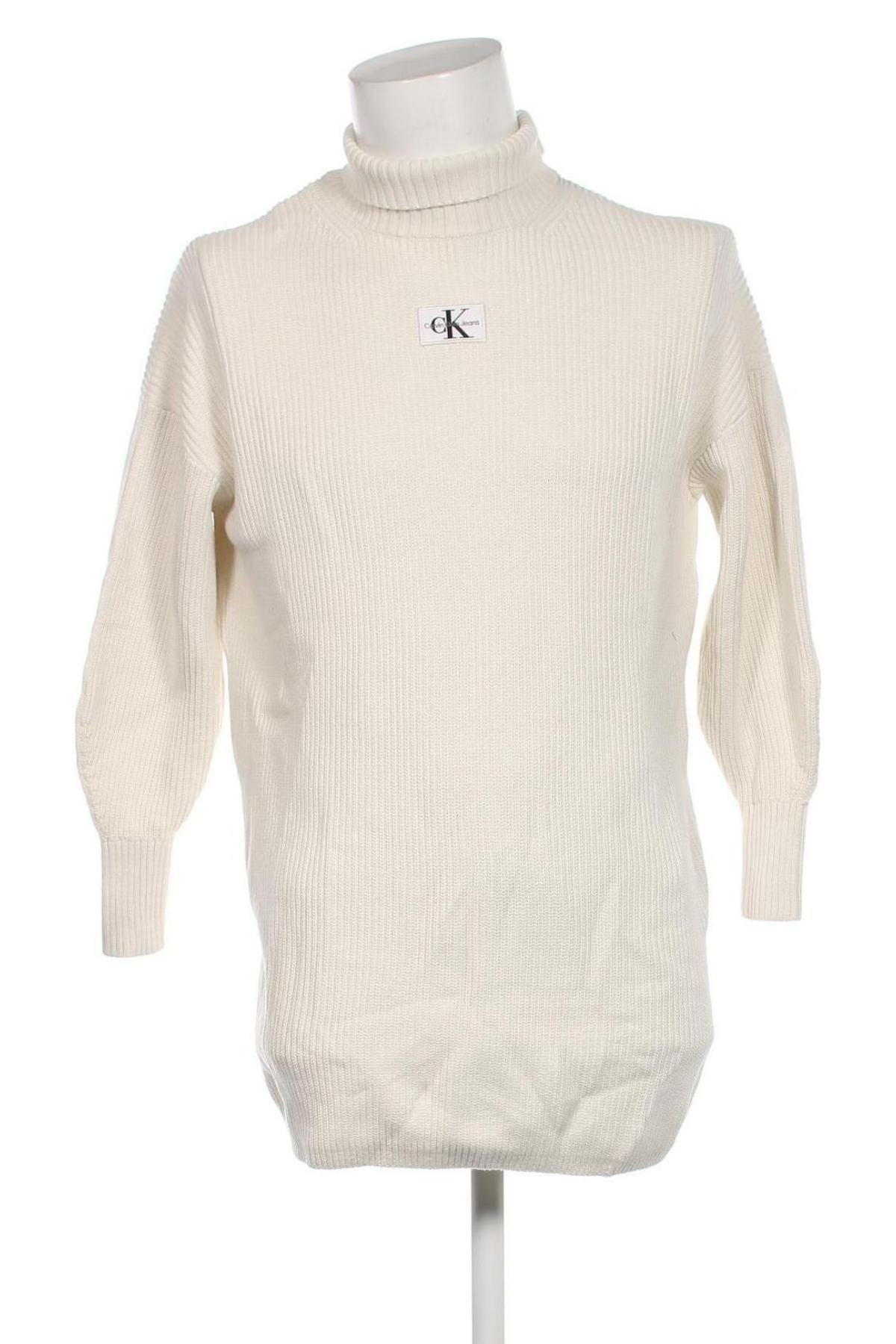 Ανδρικό πουλόβερ Calvin Klein, Μέγεθος S, Χρώμα Εκρού, Τιμή 35,50 €