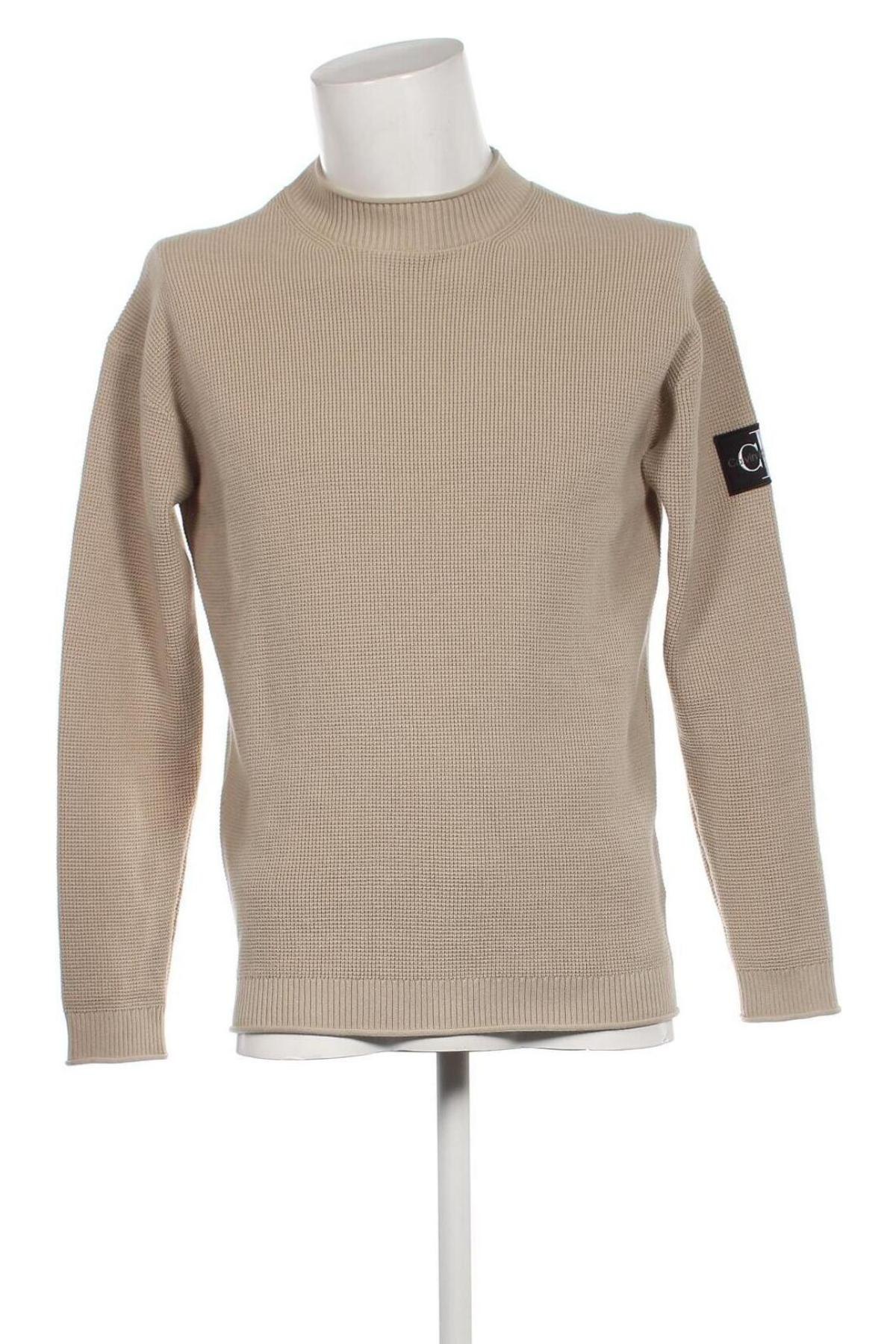 Ανδρικό πουλόβερ Calvin Klein Jeans, Μέγεθος M, Χρώμα  Μπέζ, Τιμή 24,68 €