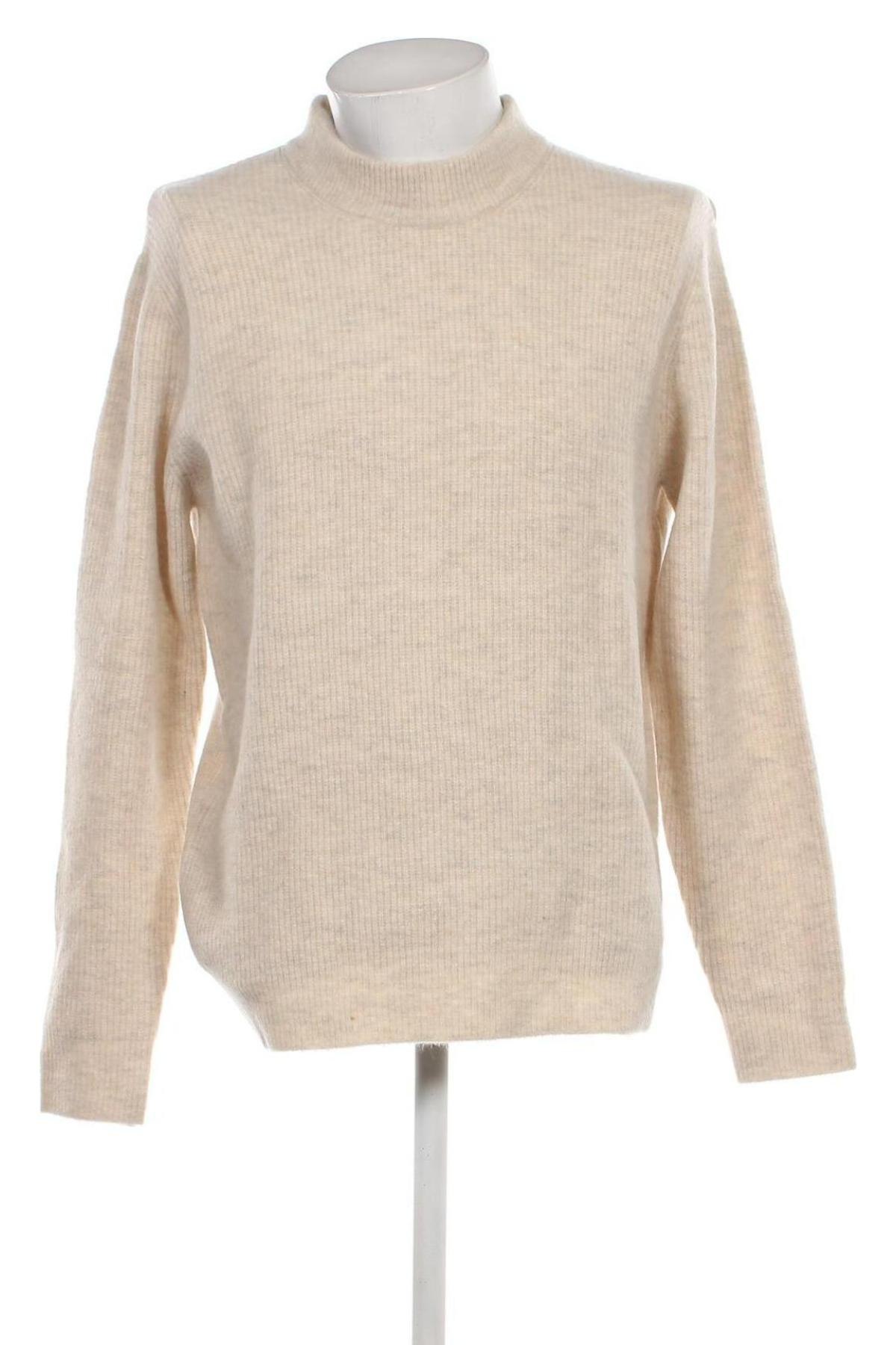 Ανδρικό πουλόβερ Jack & Jones, Μέγεθος L, Χρώμα  Μπέζ, Τιμή 10,52 €