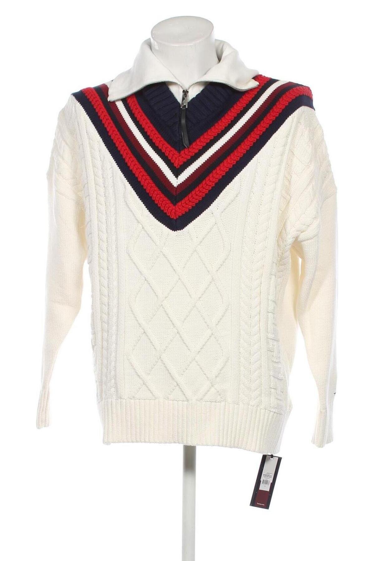 Pánsky sveter  Tommy Hilfiger, Veľkosť M, Farba Biela, Cena  49,77 €