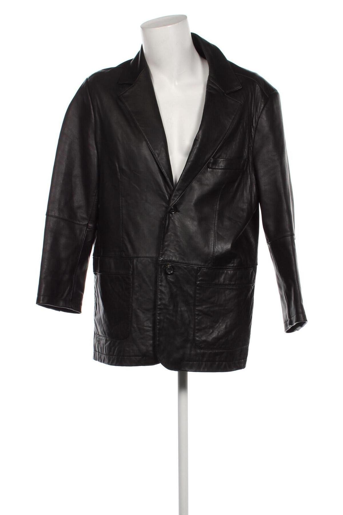 Ανδρικό δερμάτινο μπουφάν Canda, Μέγεθος XL, Χρώμα Μαύρο, Τιμή 39,05 €
