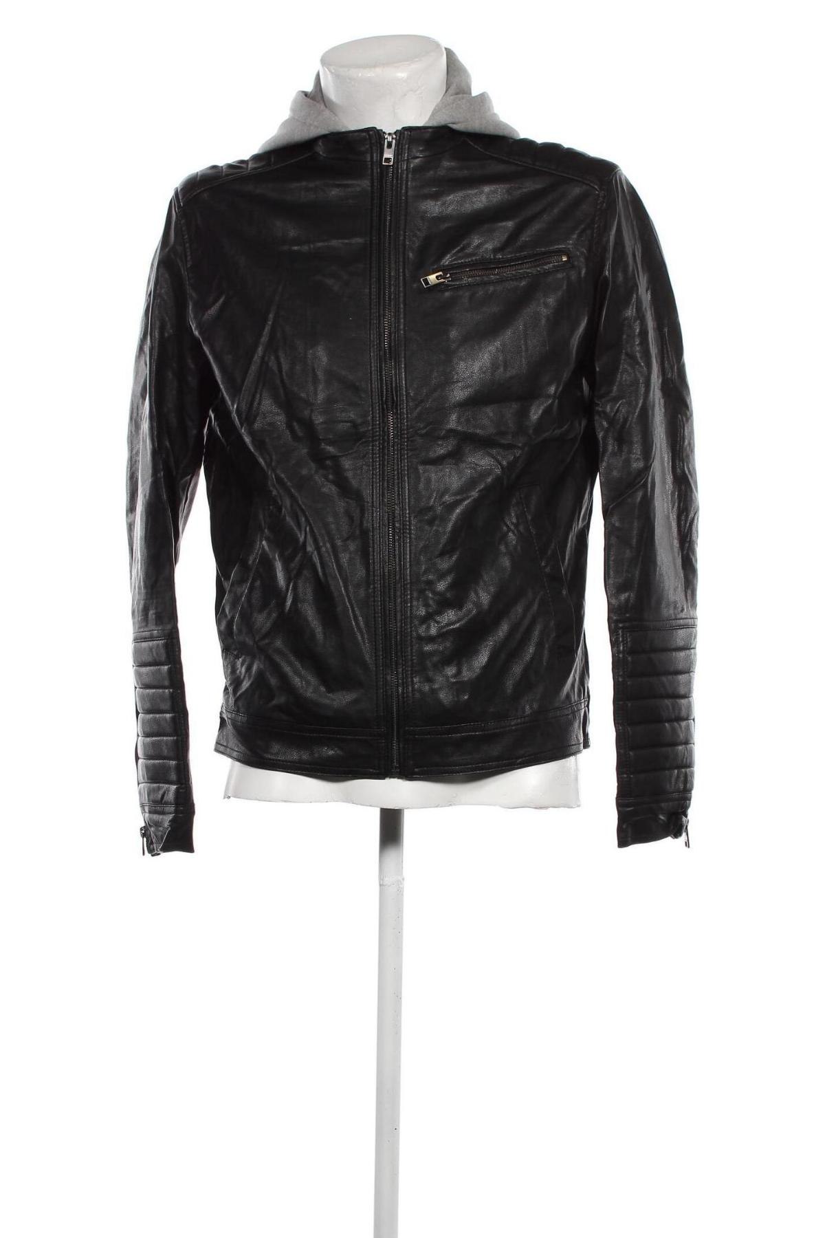 Pánska kožená bunda  Jack & Jones, Veľkosť L, Farba Čierna, Cena  48,97 €