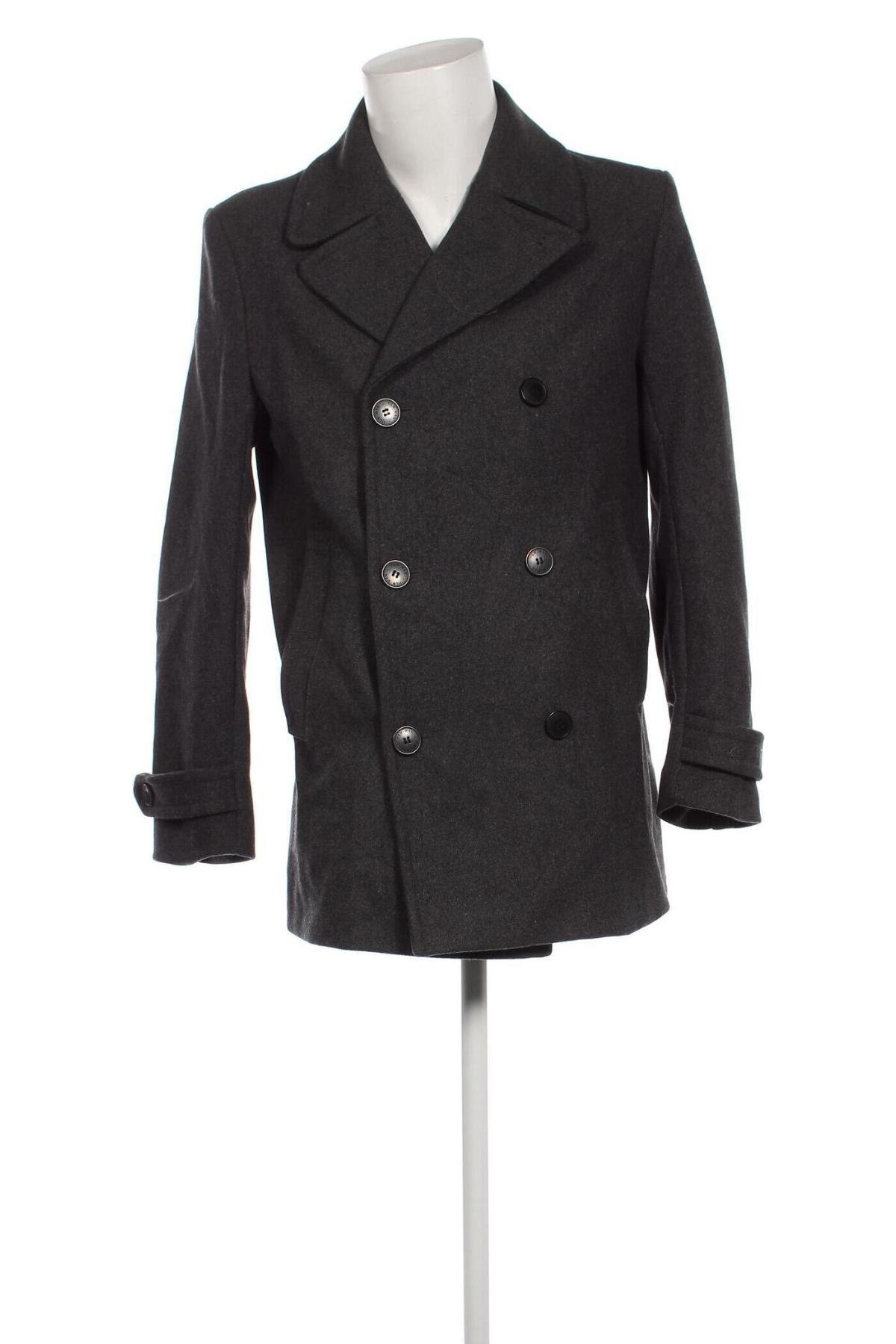 Мъжко палто H&M, Размер L, Цвят Сив, Цена 16,05 лв.