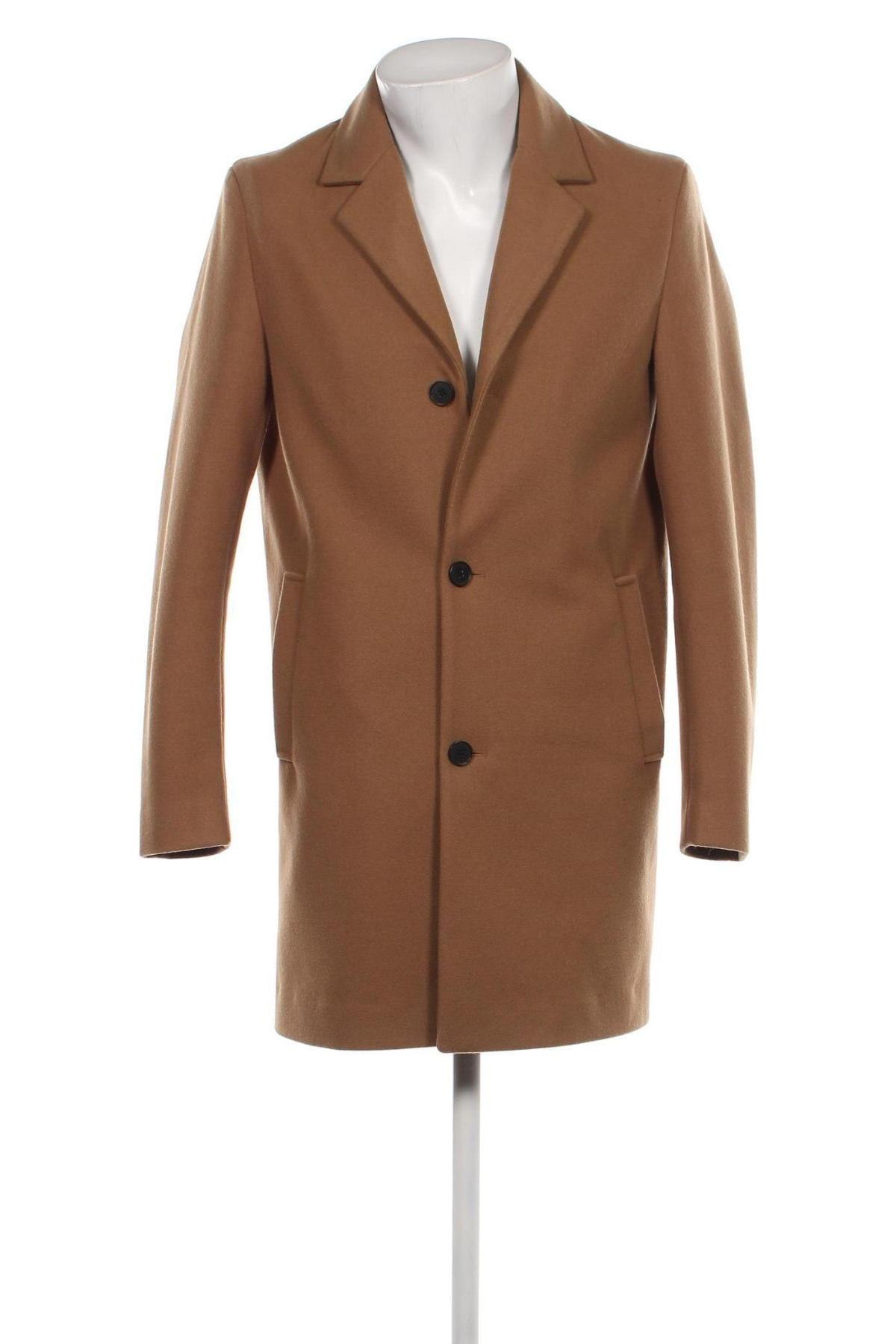 Мъжко палто Jack & Jones, Размер L, Цвят Бежов, Цена 221,35 лв.