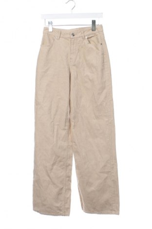 Pantaloni de velvet de femei H&M Divided, Mărime XS, Culoare Bej, Preț 33,99 Lei