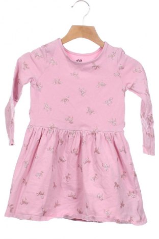 Детска рокля H&M, Размер 2-3y/ 98-104 см, Цвят Розов, Цена 24,99 лв.