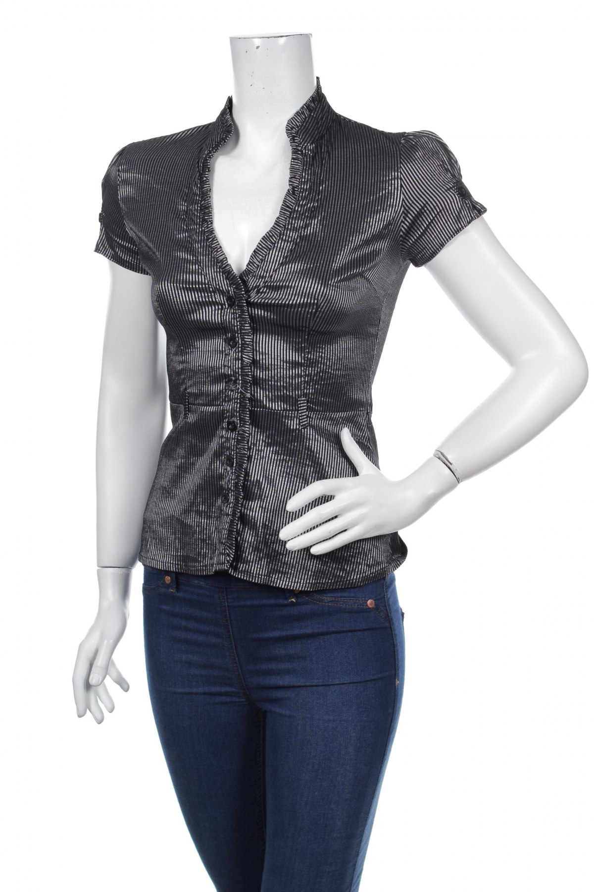Γυναικείο πουκάμισο Orcelly, Μέγεθος XS, Χρώμα Ασημί, Τιμή 8,66 €