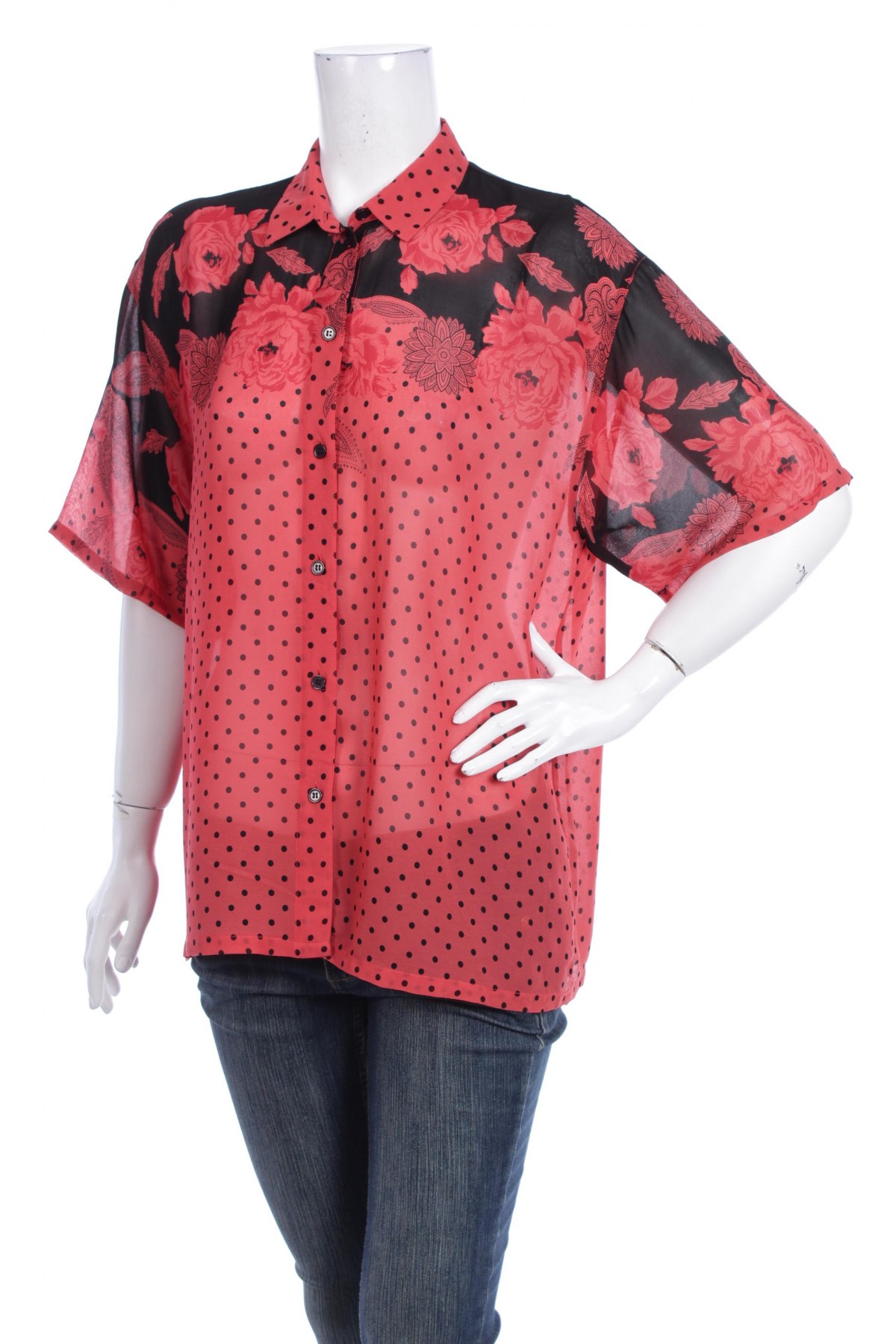 Γυναικείο πουκάμισο She, Μέγεθος M, Χρώμα Κόκκινο, Τιμή 9,90 €