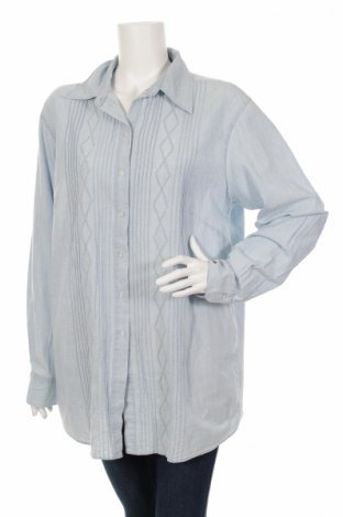 Γυναικείο πουκάμισο Ulla Popken, Μέγεθος XL, Χρώμα Μπλέ, Τιμή 35,57 €