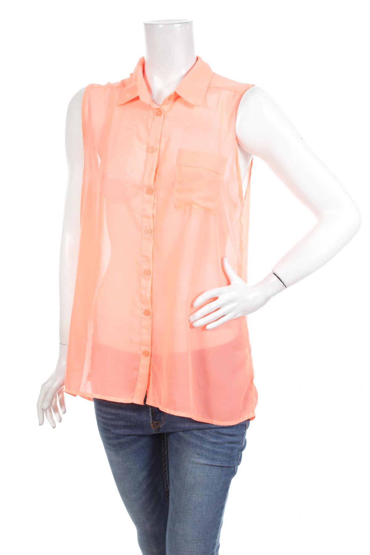 Γυναικείο πουκάμισο Amisu, Μέγεθος XL, Χρώμα Πορτοκαλί, Τιμή 9,90 €