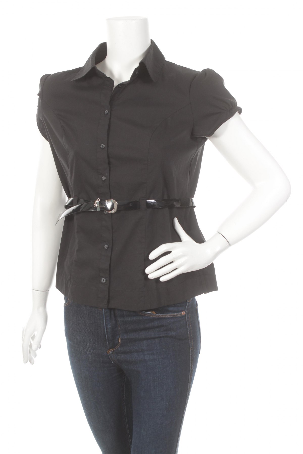 Γυναικείο πουκάμισο Bpc Bonprix Collection, Μέγεθος M, Χρώμα Μαύρο, Τιμή 14,43 €