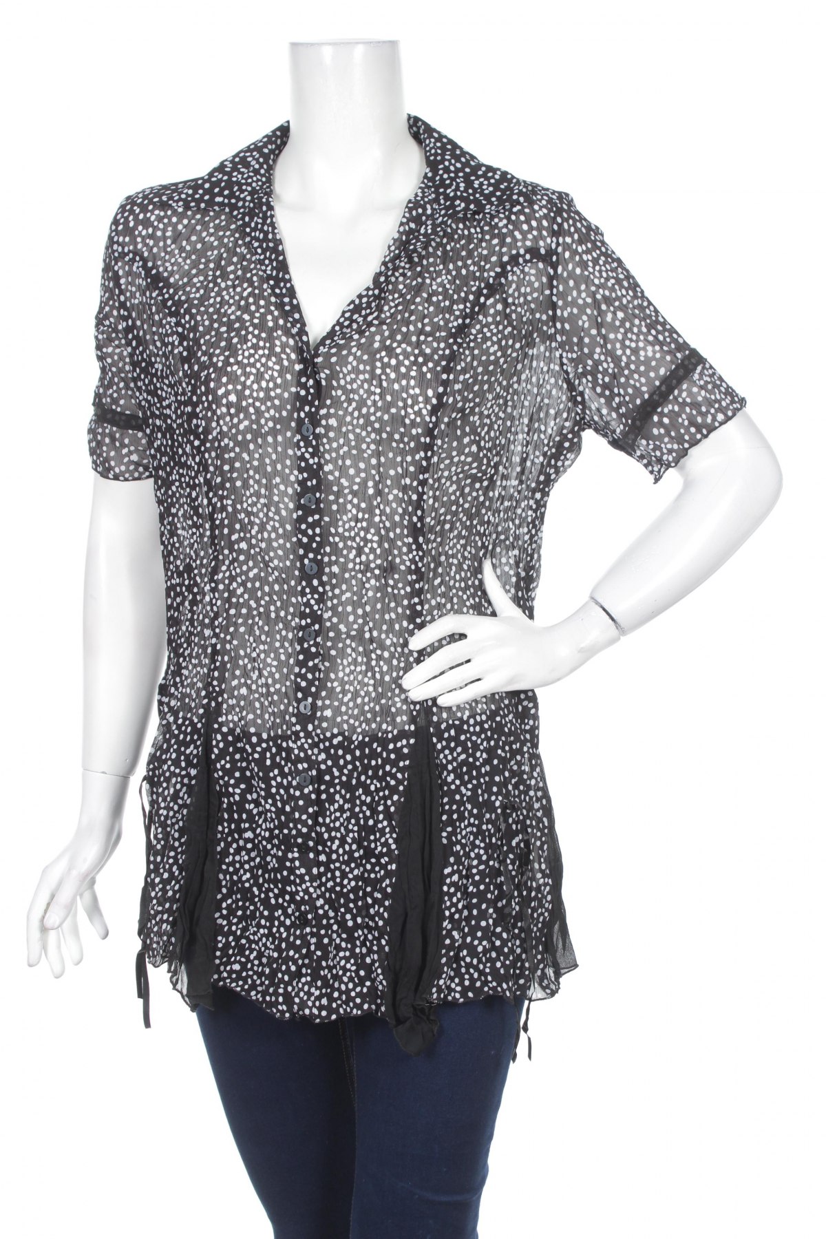 Γυναικείο πουκάμισο Canda, Μέγεθος L, Χρώμα Μαύρο, Τιμή 10,52 €