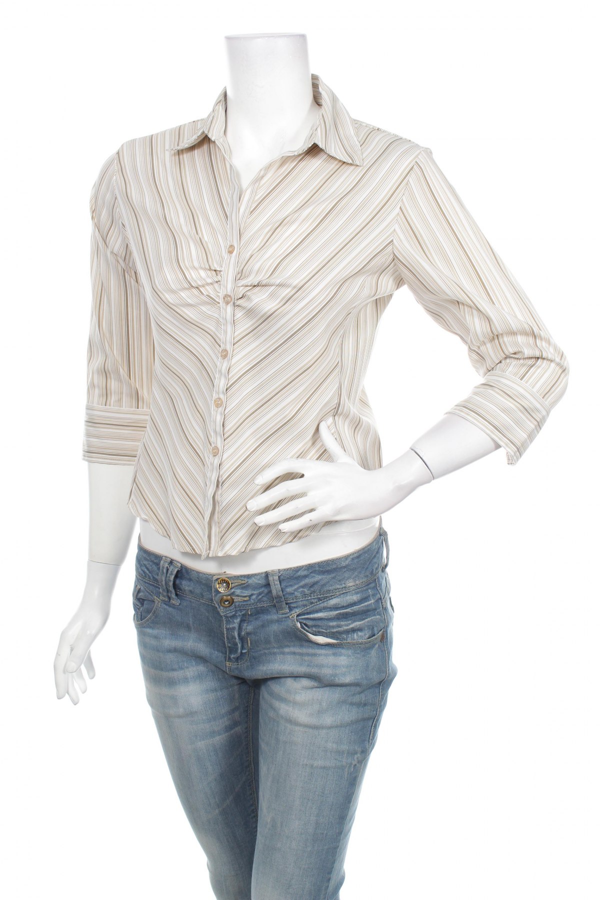 Γυναικείο πουκάμισο Cotton Express, Μέγεθος S, Χρώμα  Μπέζ, Τιμή 12,99 €