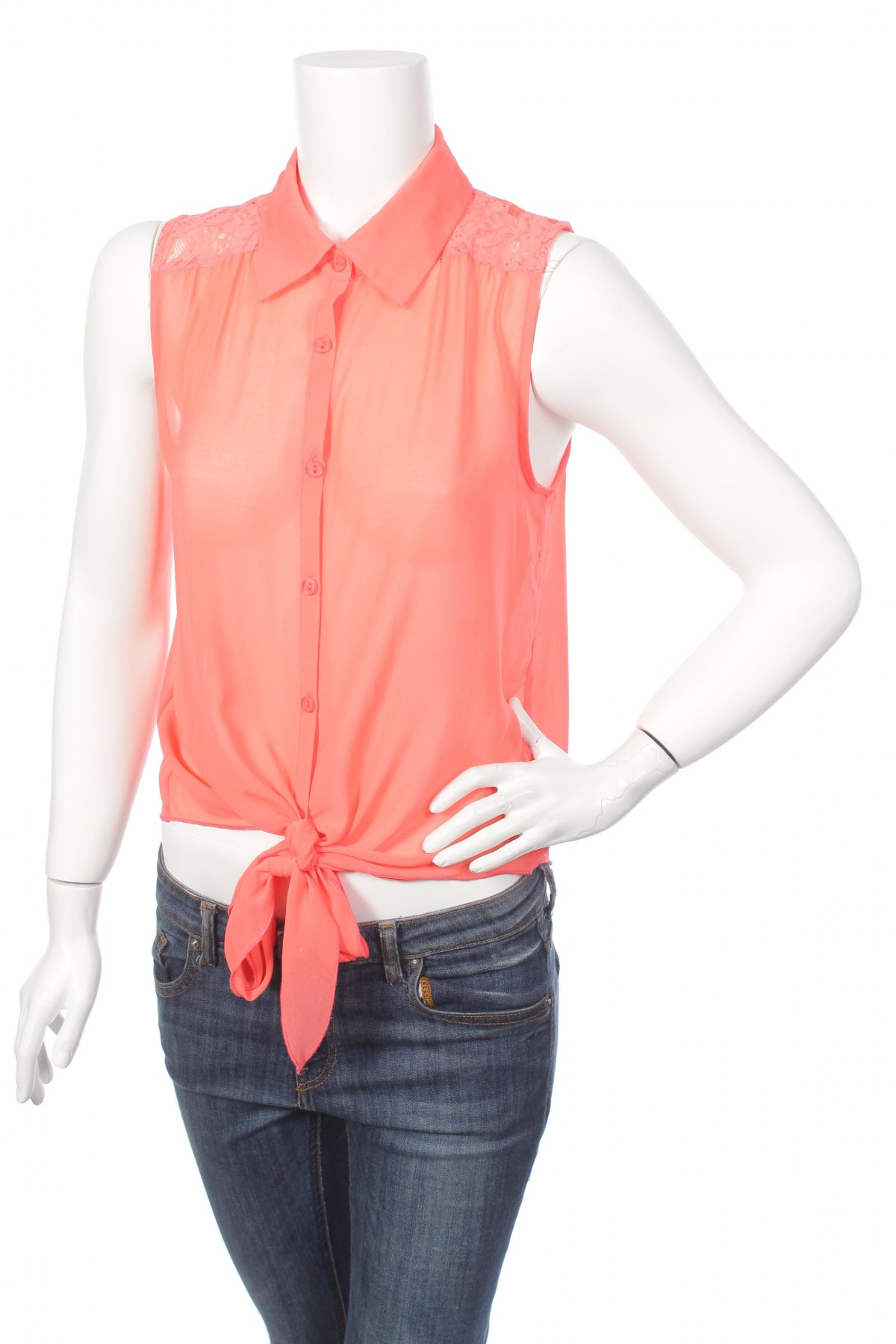 Γυναικείο πουκάμισο Free Fusion, Μέγεθος L, Χρώμα Πορτοκαλί, Τιμή 9,90 €