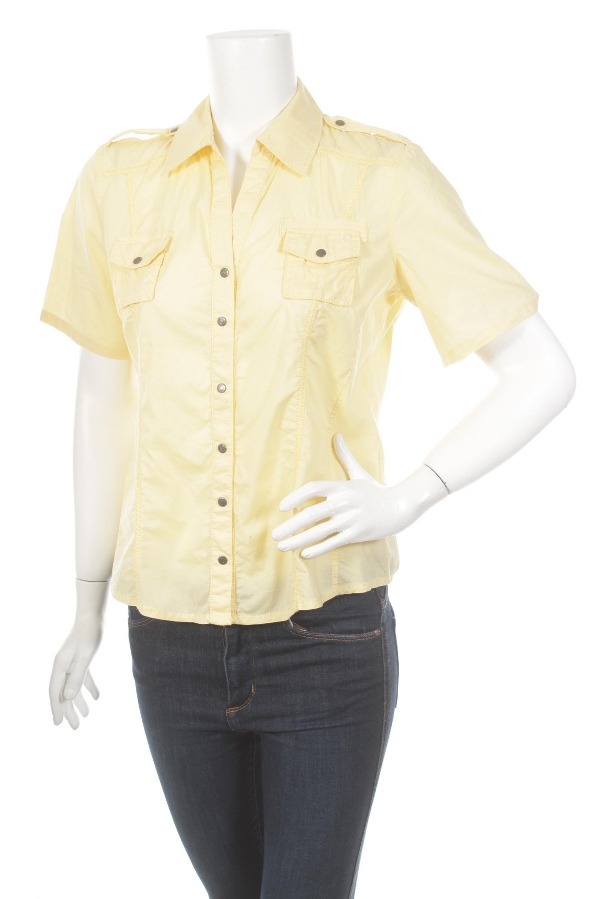 Γυναικείο πουκάμισο Q/S by S.Oliver, Μέγεθος M, Χρώμα Κίτρινο, Τιμή 17,01 €