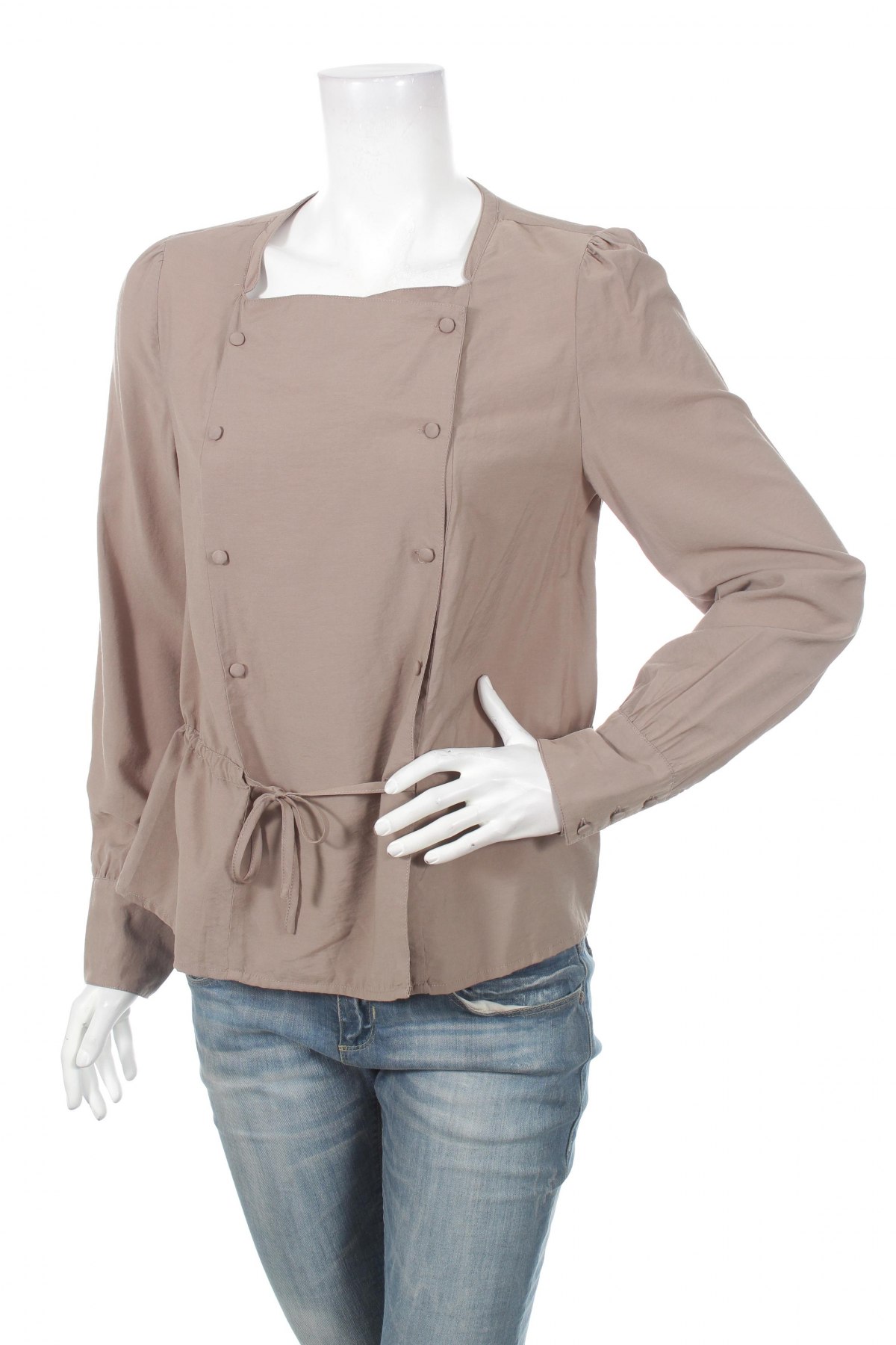 Γυναικείο πουκάμισο Sisters, Μέγεθος L, Χρώμα  Μπέζ, Τιμή 14,23 €