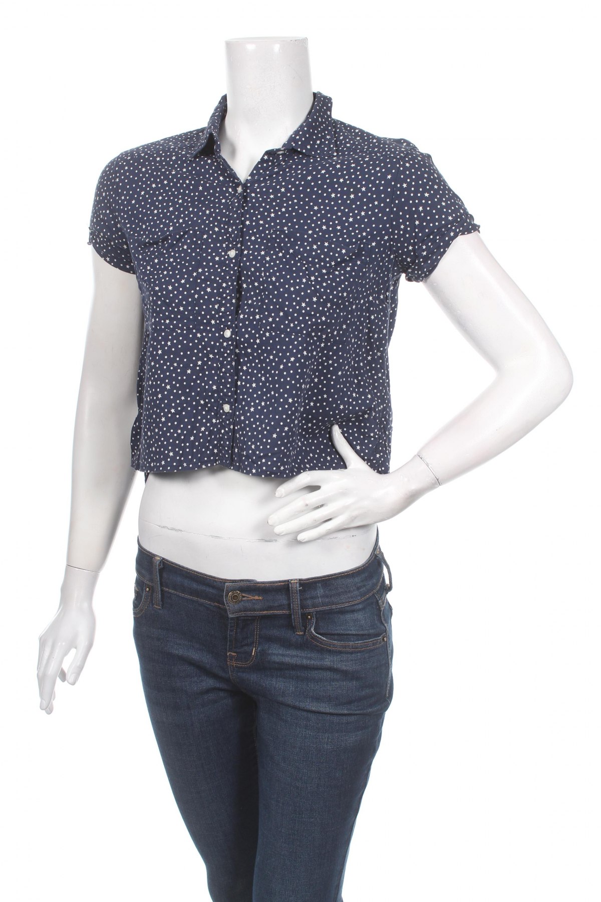Дамска риза Abercrombie & Fitch, Размер XS, Цвят Син, Цена 41,60 лв.
