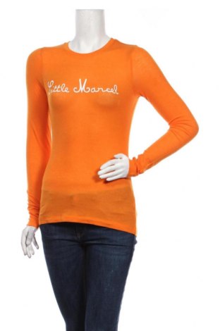 Damen Shirt Little Marcel, Größe M, Farbe Orange, 74% Modal, 19% Wolle, 7% Elastan, Preis 15,20 €
