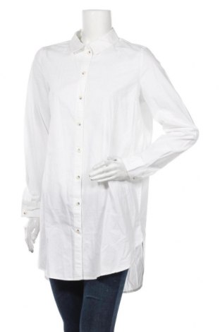 Дамска риза Pieces, Размер S, Цвят Бял, Памук, Цена 51,75 лв.