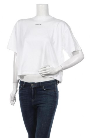 Дамска тениска Calvin Klein Jeans, Размер XS, Цвят Бял, Памук, Цена 79,00 лв.
