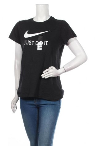 Дамска тениска Nike, Размер L, Цвят Черен, 100% памук, Цена 69,00 лв.