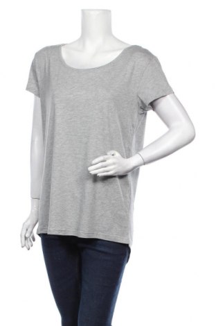 Γυναικείο t-shirt Pieces, Μέγεθος L, Χρώμα Γκρί, 50% βαμβάκι, 50% μοντάλ, Τιμή 11,54 €
