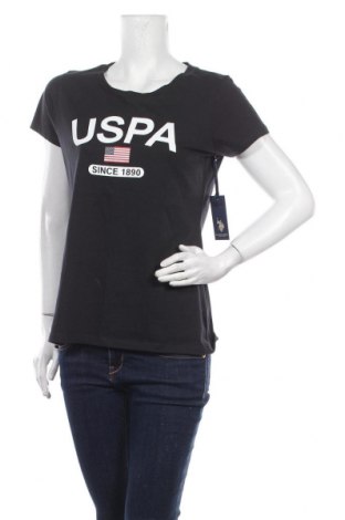 Дамска тениска U.S. Polo Assn., Размер L, Цвят Черен, Памук, Цена 48,00 лв.