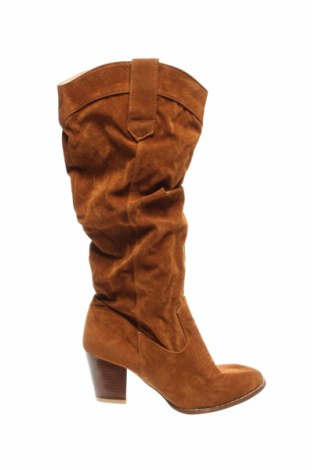 Γυναικείες μπότες, Μέγεθος 36, Χρώμα Καφέ, Κλωστοϋφαντουργικά προϊόντα, Τιμή 10,91 €