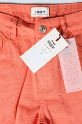 Дамски къс панталон ONLY, Размер XS, Цвят Оранжев, Памук, Цена 24,50 лв.