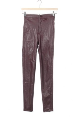 Γυναικείο παντελόνι δερμάτινο, Μέγεθος XXS, Χρώμα Κόκκινο, Δερματίνη, Τιμή 7,11 €