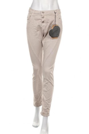 Damskie spodnie Please, Rozmiar L, Kolor Beżowy, 98% bawełna, 2% elastyna, Cena 180,18 zł