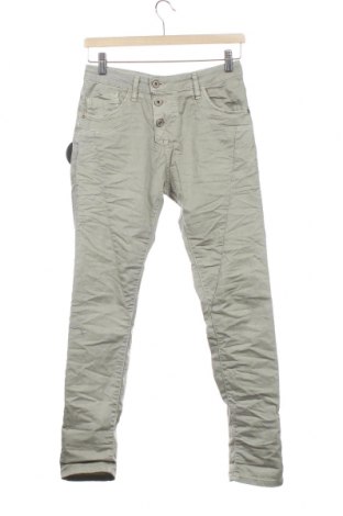 Дамски панталон Please, Размер XS, Цвят Зелен, 98% памук, 2% еластан, Цена 26,82 лв.
