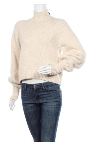 Дамски пуловер Maje, Размер S, Цвят Екрю, 63% памук, 12% вълна от алпака, 11% полиамид, 11% акрил, 3% вълна, Цена 293,40 лв.