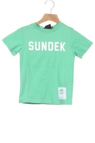 Dziecięcy T-shirt Sundek, Rozmiar 2-3y/ 98-104 cm, Kolor Zielony, Bawełna, Cena 52,24 zł