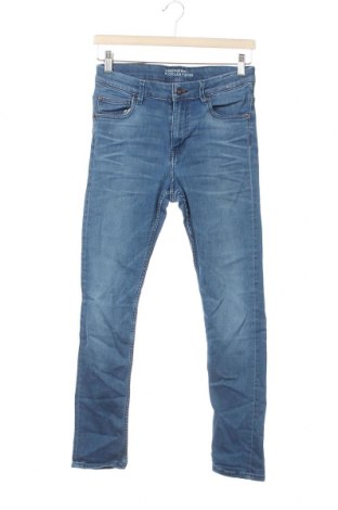 Dětské džíny  H&M, Velikost 12-13y/ 158-164 cm, Barva Modrá, 83% bavlna, 15% polyester, 2% elastan, Cena  142,00 Kč