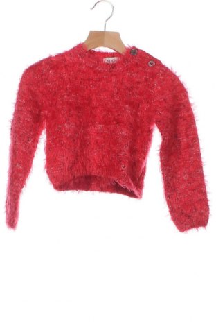 Детски пуловер Chipie, Размер 2-3y/ 98-104 см, Цвят Червен, 87% полиамид, 8% полиестер, 5% метални нишки, Цена 30,50 лв.