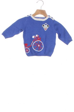 Детски пуловер Du Pareil Au Meme, Размер 3-6m/ 62-68 см, Цвят Син, 54% памук, 46% акрил, Цена 40,50 лв.