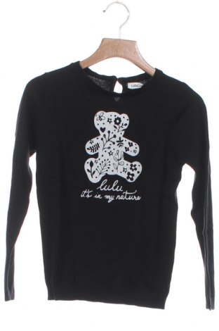 Детски пуловер LuluCastagnette, Размер 7-8y/ 128-134 см, Цвят Черен, Памук, Цена 44,25 лв.