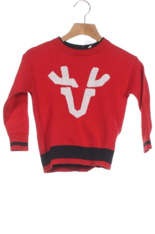 Детски пуловер Okaidi, Размер 18-24m/ 86-98 см, Цвят Червен, 88% памук, 12% полиамид, Цена 13,50 лв.