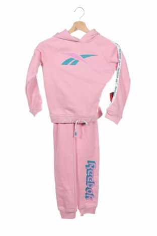Детски спортен комплект Reebok, Размер 8-9y/ 134-140 см, Цвят Розов, 55% памук, 45% полиестер, Цена 48,95 лв.