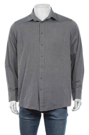 Ανδρικό πουκάμισο Kingfield, Μέγεθος M, Χρώμα Γκρί, 55% βαμβάκι, 45% πολυεστέρας, Τιμή 3,55 €