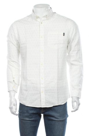 Мъжка риза Originals By Jack & Jones, Размер M, Цвят Екрю, 100% памук, Цена 17,25 лв.